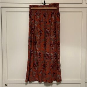 Floral Orange Skirt